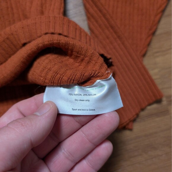 M.M. LaFleur The Tyler Textured Crew Neck Pullover Sweater Women Medium Clay - Picture 4 of 8